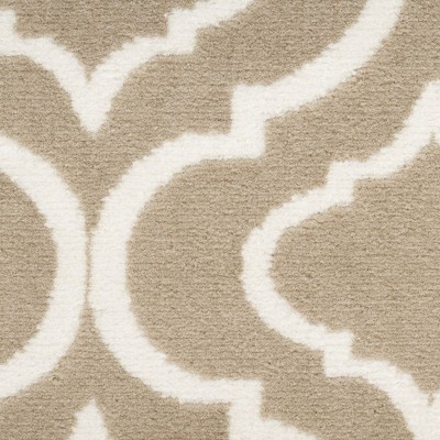 Taupe Synthetic Trellis Rectangular Area Rug 8' x 10'