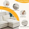 Karl Home|120 in. Wide Modern L - shaped Beige Chenille Sofa for Cozy Living Room Spaces - 3 of 4