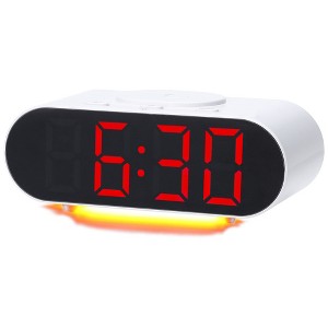 Unique Bargains Dimmable USB Port Wireless Charging Alarm Clock 7.1 x 3.1 x 2.4 inch - 1 of 4