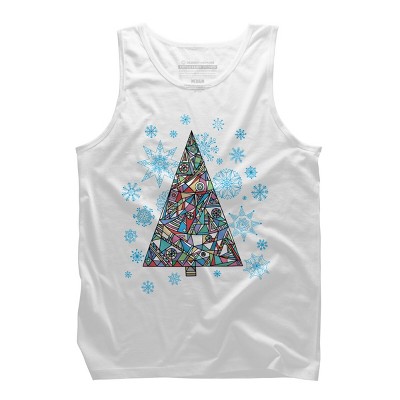 Men's Design By Humans Christmas fir-tree By xgdesign Tank Top