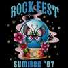 Junior's Lost Gods Butterfly Rock Fest Summer Oversized T-Shirt - image 2 of 2