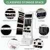 Kids Full-Length Mirror Jewelry Cabinet & Vanity w/ Storage Drawers & Organizer, Freestanding 46in Armoire for Birthday/Christmas Gifts - 4 of 4
