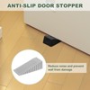 Unique Bargains ABS Wedge Anti-Slip Stripe Mini Floor Mount Door Stoppers 2 Pcs - 3 of 3