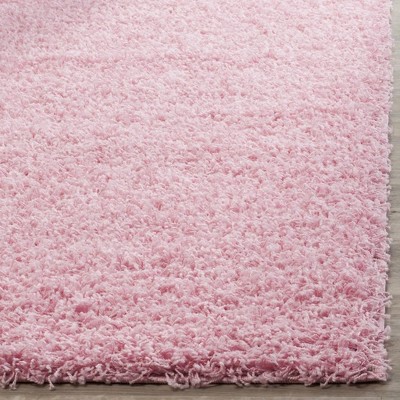 Plush Euro-Style Pink Shag Area Rug 8' x 10'
