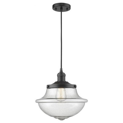 Oxford - 1 Light Cord Hung Mini Pendant In Traditional Style-11.5 Inches Tall and 11.75 Inches Wide