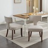 NicBex  Set of 2  Mid Century Modern Dining Chairs,Upholstered Accent Chair,Farmhouse Linen Armless Chairs for Kitchen,Living Room - 2 of 4