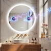 ARTLOGE 32" Round Bathroom Mirror with Bluetooth & Anti-Fog, LED Backlit, 3 Colors, Dimmable, Shatterproof, Vertical Mount - 4 of 4