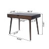Walnut Color Study Table For Students Wooden Writing Desk With Drawers,Simple Home Office Desk,Computer Desk For Small Spaces-The Pop Home - 4 of 4