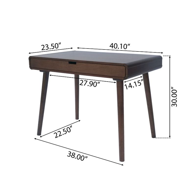 Small Dressing table Computer Desk Office Gaming Study Writing Work Kids Student Table with Storage Bag Modern Simple Style for Bedroom-The Pop Home, 2 of 10