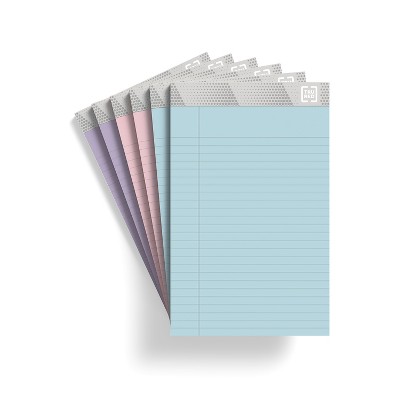 TRU RED Notepads 5" x 8" Narrow Ruled Pastels 50 Sheets/Pad TR57356