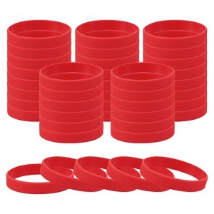 Unique Bargains Sports Party Games Fashion Silicone Bracelet Wristbands 60 Pcs - 1 of 4