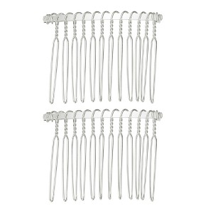 Unique Bargains No Slip Hair Side Combs Accessories Stylish Metal 2 Pcs - 1 of 4
