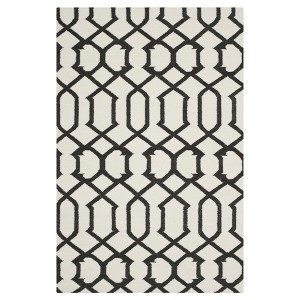 Spencer Dhurrie Accent Rug - Ivory / Charcoal (3