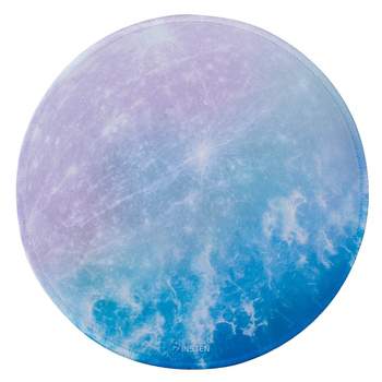 Insten Round Mouse Pad Galaxy Space Iris Planet Design, Stitched Edges, Non Slip Rubber Base, Smooth Surface Mat (7.9" x 7.9")