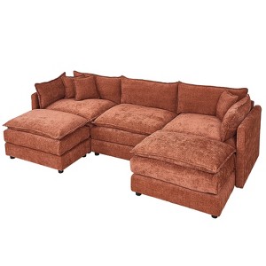 My Depot Sectional Sofa Cloud Couch with Removable Ottoman - 1 of 4