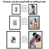Americanflat Set of 3 Picture Frames - Gallery Wall Set with One 14x18 with 5x7 Mat, One 8x10 with 3.5x5 Mat and One 11x14 with 4x6 Mat - Black - 4 of 4