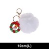 Unique Bargains Christmas Keychain with Double Ring and Lobster Clasp Alloy Plush 1 Pc - 2 of 4
