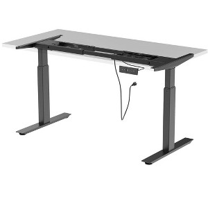 Monoprice Dual Motor Easy Assembly Folding Sit-Stand Desk Frame, Max 265 lbs Weight Capacity - Workstream Collection - 1 of 4