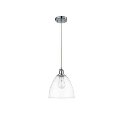 Bristol Glass - 1 Light Mini Pendant In Industrial Style-13.25 Inches Tall and 9 Inches Wide
