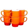 Bruntmor 18 Oz Plain Stacking Coffee Mug, Set of 6 Orange - 2 of 4