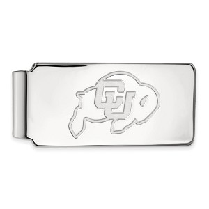 Black Bow Jewelry Sterling Silver Colorado Buffalos NCAA Money Clip - 1 of 3