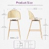 TYBOATLE Bar Stools Set, 29" Rattan Swivel Barstools with Faux Leather, Boho Mid-Century Modern Upholstered Bar Chairs for Kitchen Island - 2 of 4