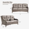 Buenhomino Outdoor Patio Couch Wicker Sofa - 3 Seater Rattan Sofa for Outside Patio Garden with Deep Seating and Olefin Cushions - 3 of 4