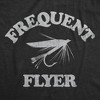 Mens Frequent Flyer T Shirt Funny Fly Fishing Lovers Fisherman Tee For Guys - Crazy Dog Men's T Shirt - 2 of 4