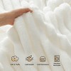 Bedsure White Throw Fleece Blanket for Couch, Super Soft Cute Small Throws for Girls, 50x60 inches, Wider Striped Design - 3 of 4