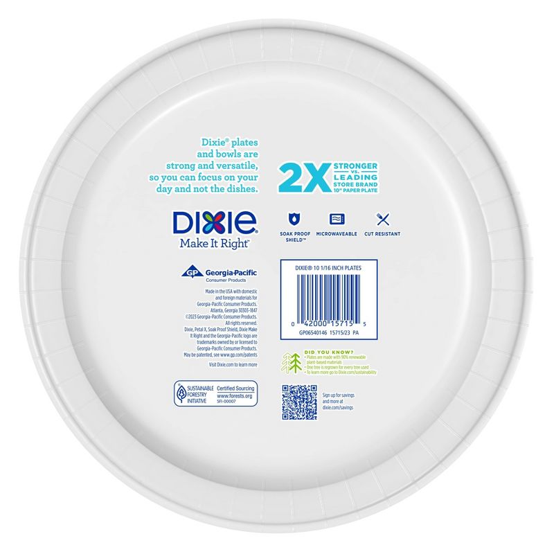 Dixie Everyday 10 1/16" Paper Plates, 3 of 9