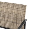 Maggift Patio Seating Sets 4PCS Rattan Furniture Set Table Chairs,Set with Cushions Outdoor, Cushioned Sofa Armrest Garden, Green, 46.75"*27.12"*31.5" - 2 of 4