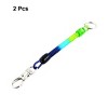 Unique Bargains Plastic Spiral Coiled Strap Lanyard Keychain Tri-color 2 Pcs 6" Length - 2 of 4
