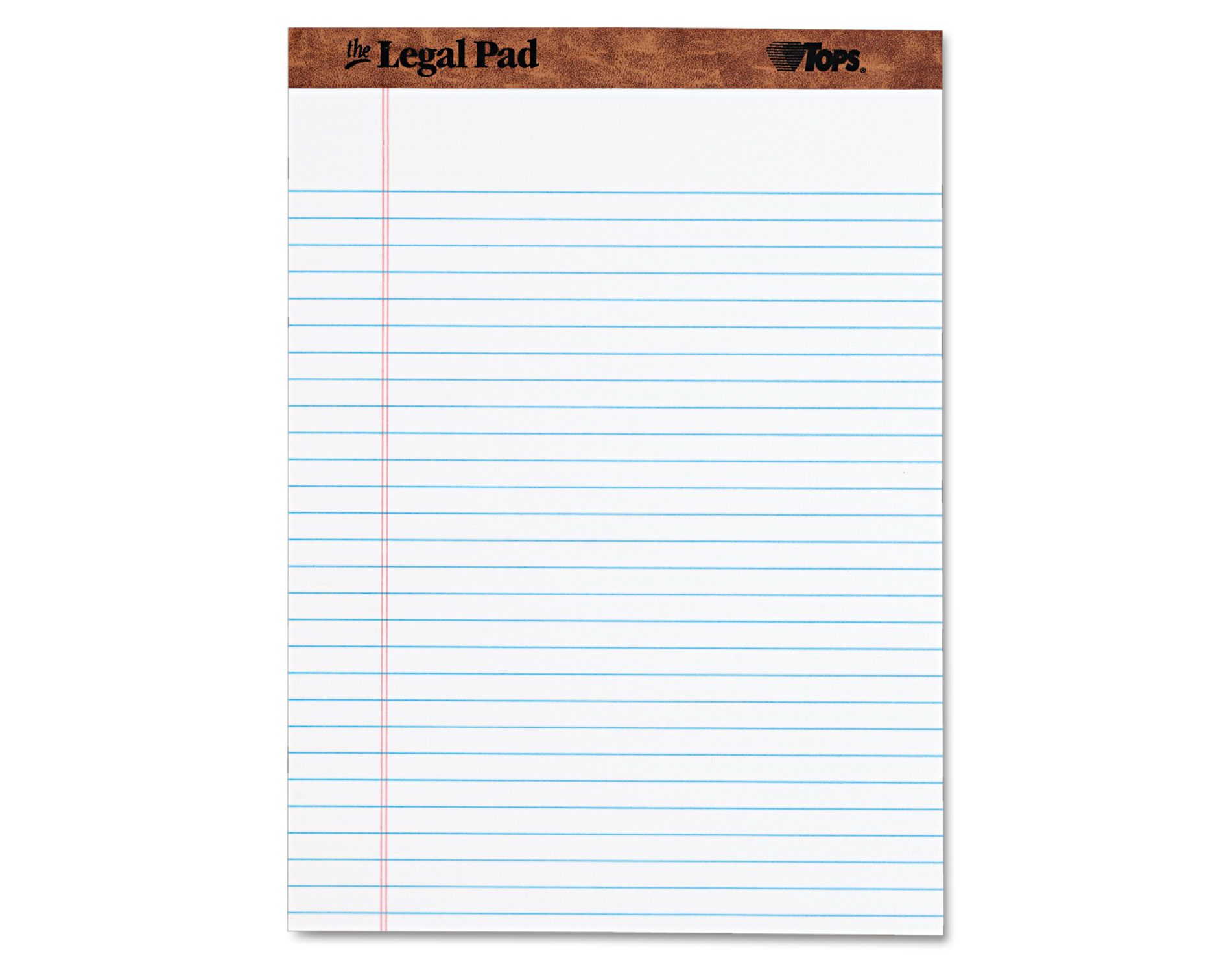 Tops The Legal Pad Ruled Perforated Pads 8 1/2 x 11 3/4 White 50 Sheets 75330