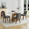 NicBex Modern Solid Wood Double-Layer Cushioned Dining Chairs Set of 2,Leisure Kitchen Chairs with Curved Legs,Living Room Accent Chairs - 4 of 4