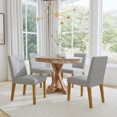 Classic Mini Grid Pattern Upholstered Dining Chair - HomePop