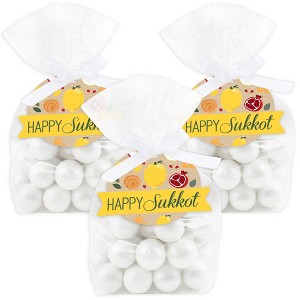 Big Dot of Happiness Sukkot - Sukkah Holiday Clear Goodie Favor Bags - Treat Bags With Tags - Set of 12 - 1 of 4