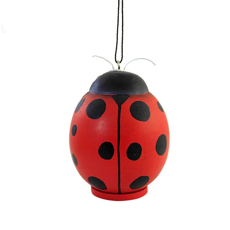 Home & Garden 7.25" Ladybug Gord-O Birdhouse Hand Carved Painted Gold Crest Distributing  -  Bird And Insect Houses, 2 of 4
