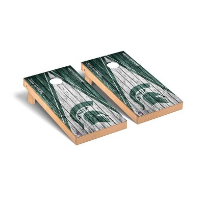 NCAA Michigan State Spartans Premium Cornhole Board Triangle Weathered Version