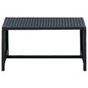 vidaXL Coffee Table Black 27.6"x15.7"x15" Poly Rattan - 2 of 4