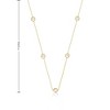 14K Gold Plated Mariner Link Station Chain Necklace with Cubic Zirconia Halo – A Luxurious and Contemporary Design Featuring Sparkling Halo Accents - 3 of 3
