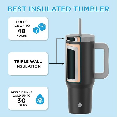 GROSCHE ASPEN 40oz Tumbler with Handle and Straw - Thumbnail 4