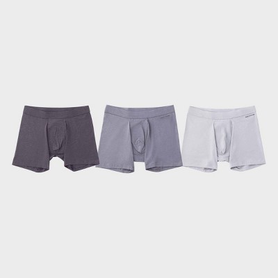 Pair Of Thieves Men's Quick Dry Cotton Boxer Briefs 3pk - Gray M : Target