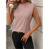 Women's Basic Tank Top - Niche Design Slim Fit Sleeveless Shirt vest - 2 of 4