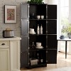 INFURNIC Decorative Storage Cabinets Tall Storage Cabinet with 8 Doors and 4 Shelves for Living Room and Office, Black, 23.82"*12.6"*72.4" - 2 of 4