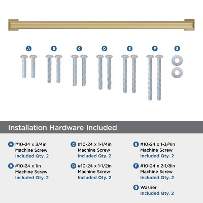 Champagne Bronze 19" Modern Appliance Pull with Mounting Hardware