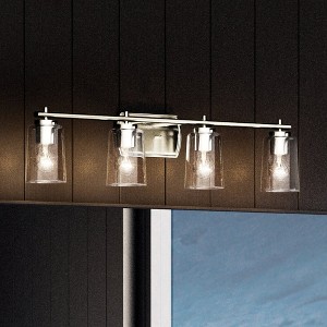 Urban Ambiance Luxury Traditional Bath Light 7.625''H x 32''W,  Polished Nickel Finish,  Esperance Collection, UHP4153 - 1 of 4