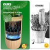 Tall Planter, Self-Watering System, Water Level Gauge& Wheels - Extra Large Outdoor Planters for Patio,Garden - 3 of 4