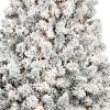 HomeRoots 7.5' White Pre Lit Full Flocked Fir Christmas Tree With Decorations - 4 of 4