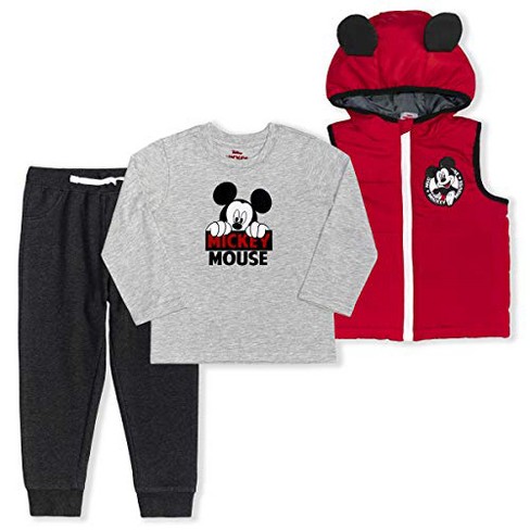 Disney Mickey Mouse 3 Pack Graphic T-Shirts Pullover 