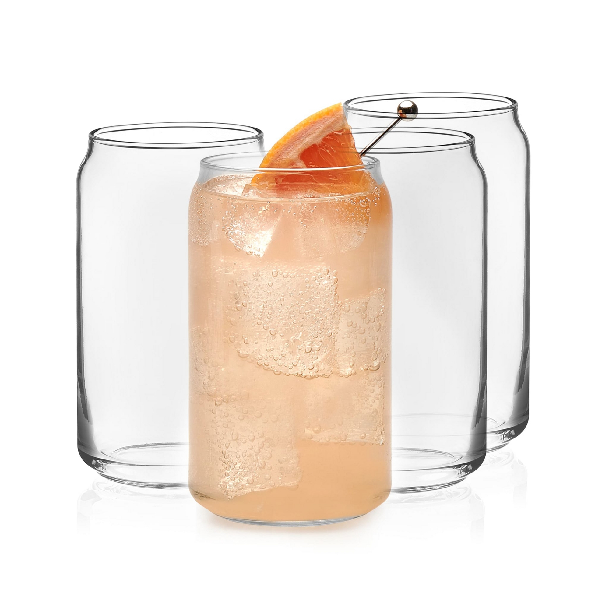 Libbey Classic Can Tumbler Glasses, 16 ounce, Set of 4